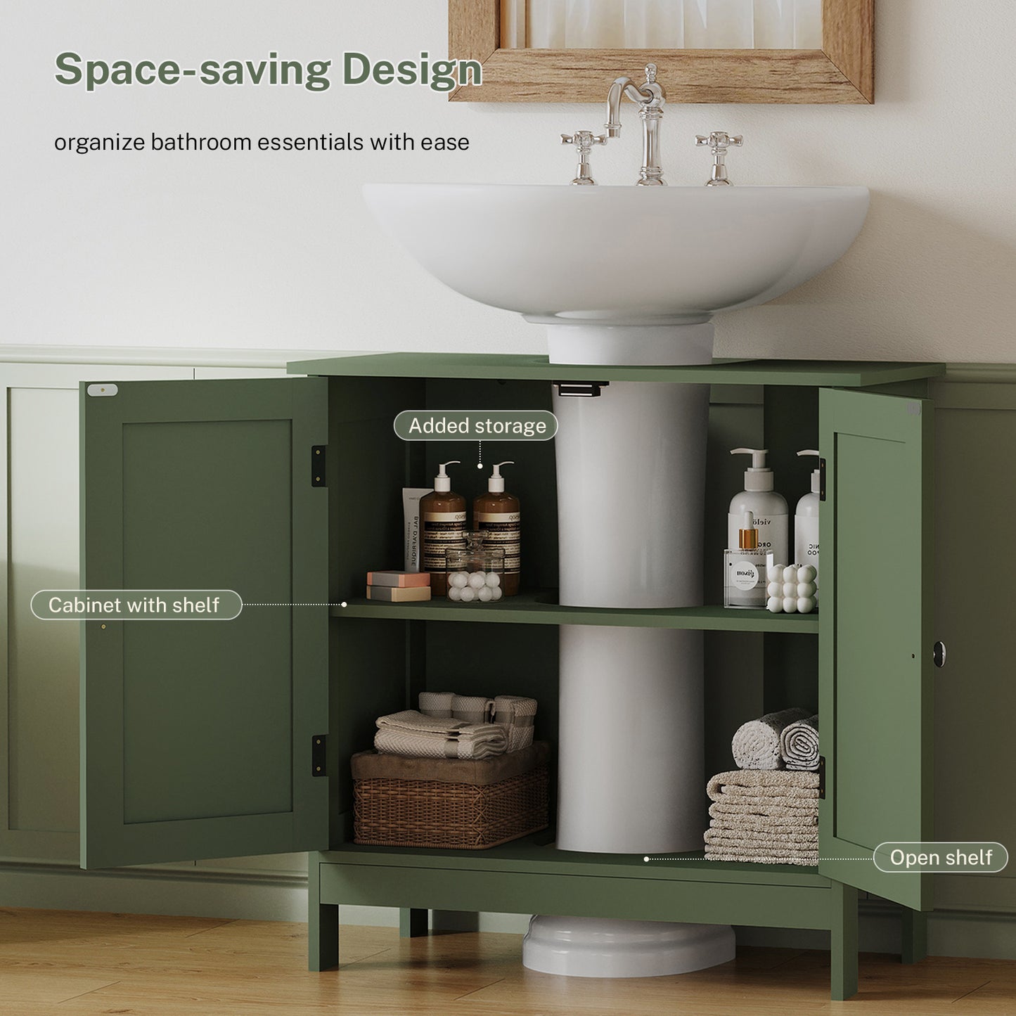 Pedestal Sink Storage Cabinet, YSG020