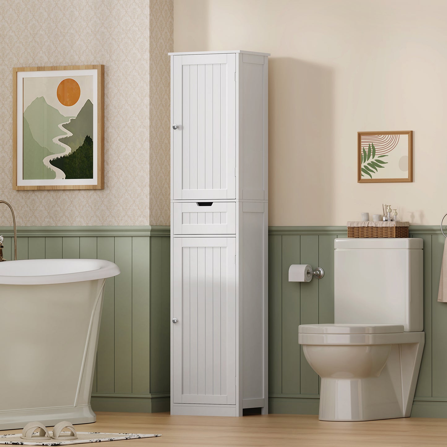 Bathroom Cabinet with Drawer, Installation Video, YSG031