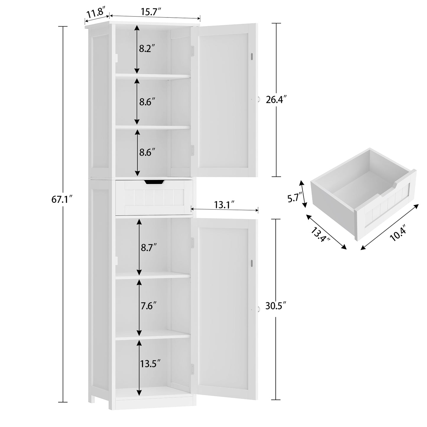 Bathroom Cabinet with Drawer, Installation Video, YSG031