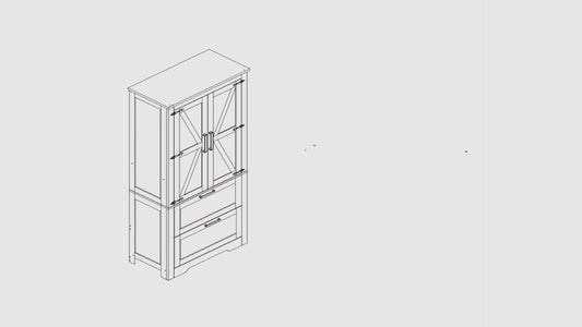 Storage Cabinet with Drawer, 2 Installation Videos, SNG076