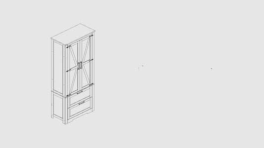 Storage Cabinet with Drawer, 2 Installation Videos, SNG077