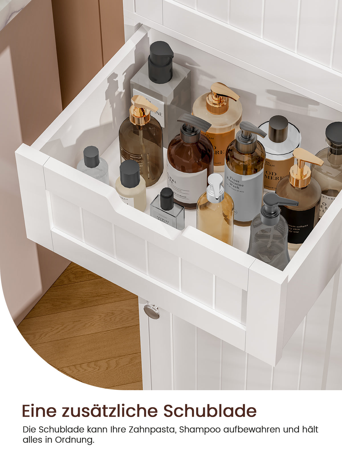 170cm Bathroom Closet, Bathroom Closet Narrow with 2 Doors and 1 Drawer, Bathroom Cabinet with Adjustable Shelves for Bathroom, Living room, Hallway, Kitchen, 40x30x170 cm, White