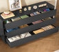 TEENFON 55" Dresser for Bedroom with 6 Drawers, Black Dresser with Metal Slide, Bedroom Dressers, Wood Dressers & Chests of Drawers for Bedroom, Hallway, Black