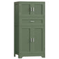 TEENFON Bathroom Storage Cabinet with Adjustable Shelf & Large Drawer, Tall Storage Cabinet with 4 Doors, Kitchen Pantry Storage Cabinets, for Living Room, Dining Room, Home Office, Entryway, White