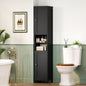 TEENFON 67" Tall Bathroom Cabinet with Adjustable Shelves and Doors, Narrow Bathroom Storage Cabinet for Small Space, Living Room, Entryway, Kitchen,