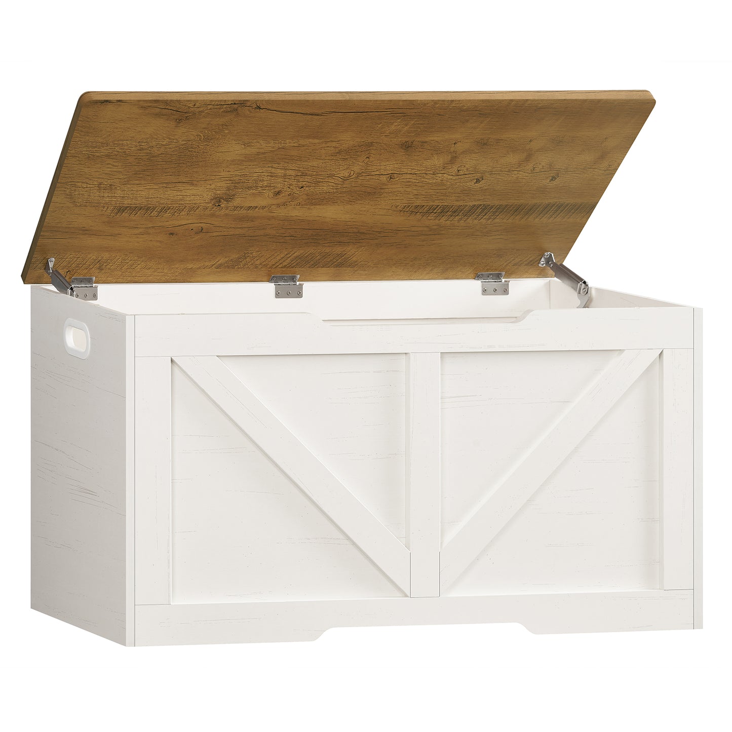 TEENFON 39.4” Storage Chest, Toy Box with 2 Safety Hinges, Toy Chest for bedroom, Storage Bench with Storage, Shoe Bench, Supports 220 lb, for Living Room, Entryway, Natural