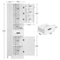 TEENFON 67" H Tall Storage Cabinet with 2 Doors, Bathroom Storage Cabinet, Kitchen Pantry Cabinets for Living Room, Dining Room, Bathroom, White