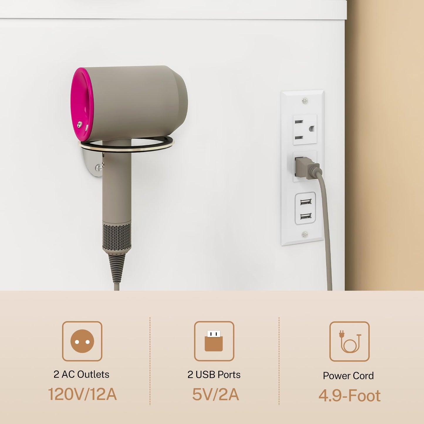 TEENFON 46" Vanity Desk with Glass Top & Lights Mirror, 3 Adjustable Lighting Color, Makeup Vanity with 9 Drawers and 12 LED Lights, Dressing Table for Bedroom, Vanity for Girls, White